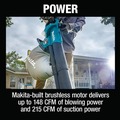 Chipper Shredders | Makita XBU07Z 18V LXT Brushless Lithium-Ion 6.6 Gallon Cordless Blower/Vacuum/Mulcher (Tool Only) image number 11