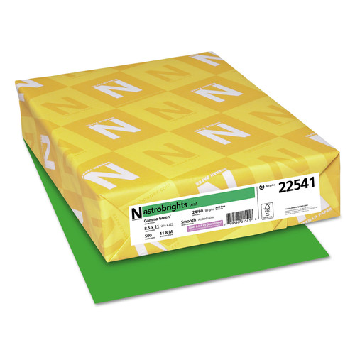 July Member-Exclusive Offer Save 10% off on One Item | Astrobrights 22541 8.5 in. x 11 in. 24 lb Bond Weight Color Paper - Gamma Green (500-Sheets/Ream) image number 0