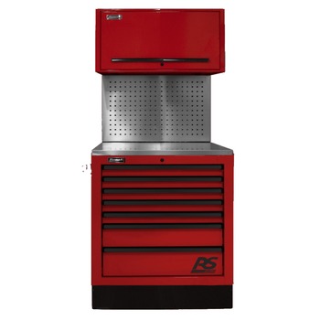 CABINETS | Homak RDCTS36004 36 in. CTS Conversion Kit with Tool Board Backsplash - Red