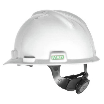 MSA V-Gard Slotted Cap with Fas-Trac III Suspension - White - 477482