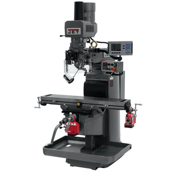 MILLING MACHINES | JET JTM-1050EVS2 with Acu-Rite 200S 3X (Q) DRO, X & Y Powerfeeds & Air Power Drawbar - JT9-690632
