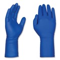  | Ammex GPLHD84100 11.6 in. Long 13 mil Powder-Free Latex Exam Gloves - Medium/Blue (500/Carton) image number 1
