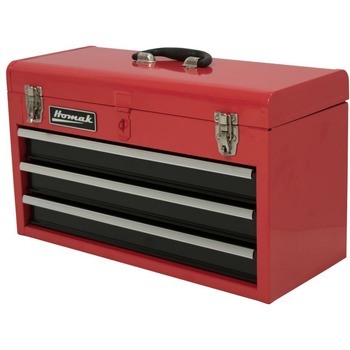 TOOL CARTS AND CHESTS | Homak 20 in. 3-Drawer Toolbox - Red - RD01032101