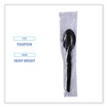  | Boardwalk BWKTSHWPSBIW Heavyweight Wrapped Polystyrene Teaspoon Cutlery - Black (1000/Carton) image number 6