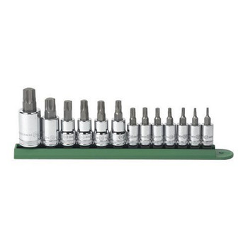 GearWrench 13 Piece 1/4 in., 3/8 in. and 1/2 in. Drive Tamper Proof Torx Socket Set - 80725