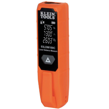 LASER DISTANCE MEASURERS | Klein Tools 100 ft. Compact Laser Distance Measure - 93LDM100C