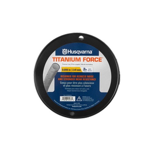 Trimmer Accessories | Husqvarna 639005106 Titanium Force 0.095 in. x 840 ft. Spooled String Trimmer Line image number 0
