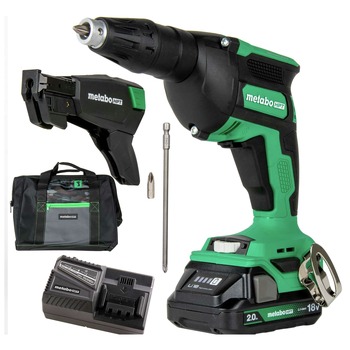 SCREW GUNS | Metabo HPT W18DAQBM 18V MultiVolt Lithium-Ion Brushless Cordless Drywall Screw Gun Kit with Collated Screw Magazine (2 Ah)