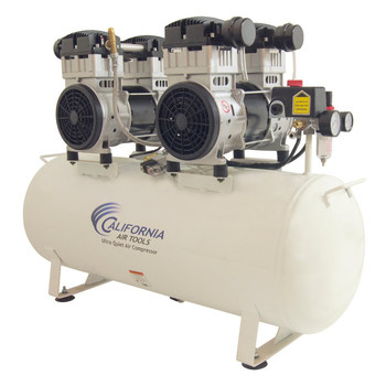 STATIONARY AIR COMPRESSORS | California Air Tools 20040C 4 HP 20 Gallon Ultra Quiet and Oil-Free Steel Tank Hot Dog Air Compressor - CAT-20040C