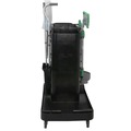 Customer Appreciation Sale! Save up to $60 on Select Tools | Unger UNGCRTZN ZoneCleanRx 23.5 in. x 25 in. x 25 in. 3 Shelves Plastic Janitorial Carts - Black image number 2
