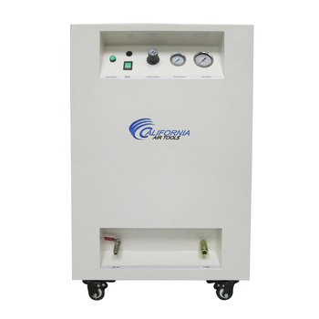 California Air Tools 1 HP 8 Gallon Ultra Quiet and Oil-Free Dolly Air Compressor with Sound Proof Cabinet and Auto Drain - CAT-8010SPCAD