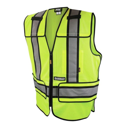 Safety Vests | Dewalt DSV421-S/L Class 2 Adjustable Breakaway Mesh Vest - Size Small to Large Green image number 0