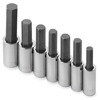 SK Hand Tool 7-Piece 1/2 in. Drive Metric Hex Bit Socket Set - 41427