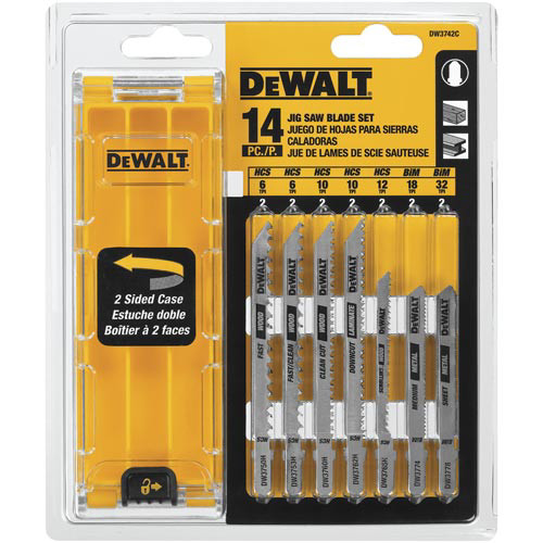 Jigsaw Blades | Dewalt DW3742C 14-Piece T-shank Jigsaw Blade Set image number 0