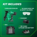 Crown Staplers | Metabo HPT N1804DAM 18V MultiVolt Brushless 18-Gauge Lithium-Ion 1/4 in. Cordless Narrow Crown Stapler Kit (2 Ah) image number 4