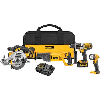 Dewalt 4-Tool Combo Kit - 20V MAX Cordless with (2) 3Ah Batteries - DCK491L2