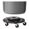 Customer Appreciation Sale! Save up to $60 on Select Tools | Rubbermaid Commercial FG264000BLA 18 in. x 6.63 in. 250 lbs. Capacity Brute Round Twist On/Off Dolly - Black image number 2