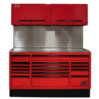 Homak 72 in. CTS Conversion Kit with Tool Board Backsplash - Red - RDCTS72004