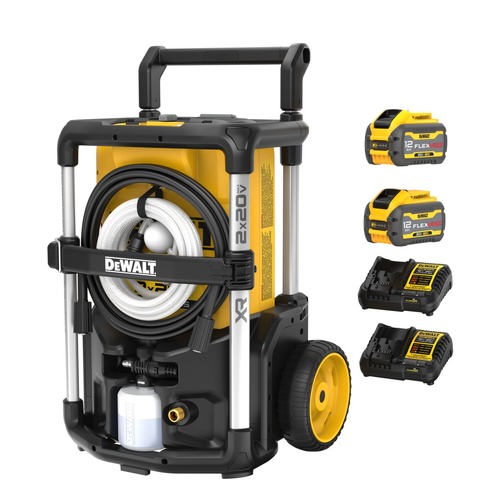 Save 10% off one item | Dewalt DCPW1600Y2 2X20V MAX 1600 PSI Brushless Cordless Pressure Washer​ Kit with FLEXVOLT (12 Ah) image number 0