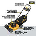 Dewalt DCMWP233U2 2X 20V MAX Brushless Lithium-Ion 21-1/2 in. Cordless Push Mower Kit with 2 Batteries (10 Ah) image number 4