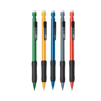 BIC MPG11-BLK Xtra-Comfort 0.7 millimeter HB (No. 2) Mechanical Pencil - Black Lead/Assorted Barrel Colors (1-Dozen)