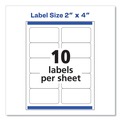July Member-Exclusive Offer Save 10% off on One Item | Avery 06522 Easy Peel 2 in. x 4 in. Mailing Labels with Sure Feed Technology - Glossy Clear (10/Sheet, 10 Sheets/Packt) image number 3