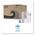  | Boardwalk BWKFKTNSHWPSWH Heavyweight Fork/Knife/Napkin/Pepper/Salt/Spoon 6-Piece Plastic Cutlery Kit - White (250/Carton) image number 4