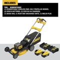 Push Mowers | Dewalt DCMWSP256U2 2X20V MAX XR Lithium-Ion Cordless RWD Self-Propelled Mower Kit with 2 Batteries image number 1