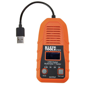 ELECTRICAL TESTERS | Klein Tools ET910 USB-A (Type A) USB Digital Meter and Tester