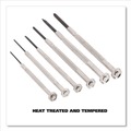 Screwdrivers | Great Neck GP6C 6-Piece Phillips/Slotted Polished Steel Handles Assorted Lengths Precision Screwdriver Set image number 4