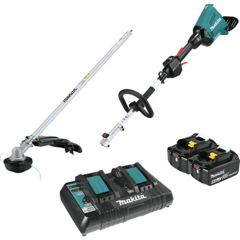 MULTI FUNCTION TOOLS | Makita XUX01M5PT 18V X2 (36V) LXT Brushless Lithium-Ion Couple Shaft Power Head/String Trimmer Attachment Kit with 2 Batteries (5 Ah)