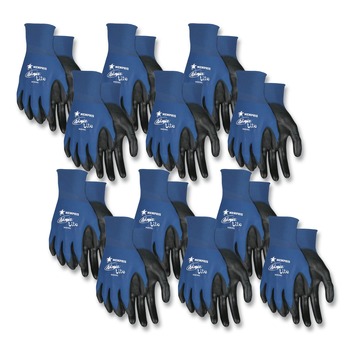MCR Safety Ultra Tech TaCartonile Dexterity Work Gloves - Small Blue/Black (1-Dozen) - N9696S
