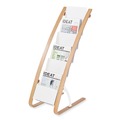 July Member-Exclusive Offer Save 10% off on One Item | Alba DDEXPO6WBC 19.68 x 13.38 x 36.61 Literature Floor Display Rack - White/Woodgrain image number 1