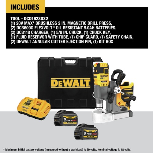 Dewalt 20V MAX Brushless Lithium-Ion 2 in. Cordless Magnetic Drill