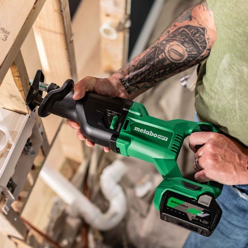 Metabo HPT 36V MultiVolt Cordless Reciprocating Saw – Variable Speed, Orbital Action, Low Vibration, Tool Body Only (CR36DAQ4)