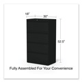 July Member-Exclusive Offer Save 10% off on One Item | Alera 25483 30 in. x 18.63 in. x 52.5 in. Legal/Letter-Size 4-Drawer Lateral File - Black image number 9