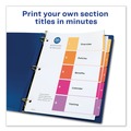 July Member-Exclusive Offer Save 10% off on One Item | Avery 11187 Ready Index 11 in. x 8.5 in. 5-Tab 1 to 5 Customizable TOC Dividers - Multicolor Tabs/White (6/Pack) image number 2