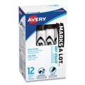  | Avery 24408 MARKS A LOT Desk-Style Broad Chisel Tip Dry Erase Marker - Black (1-Dozen) image number 0