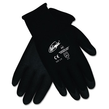 MCR Safety Ninja HPT PVC coated Nylon Gloves - Black Medium (1-Pair) - N9699M