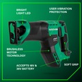 Reciprocating Saws | Metabo HPT CR18DMAQ4M 18V MultiVolt Brushless Compact Lithium-Ion Cordless Reciprocating Saw (Tool Only) image number 3
