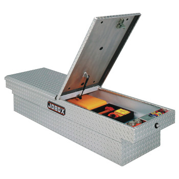 CROSSOVERS TRUCK BOXES | JOBOX Aluminum Mid-Lid Dual Lid Full-size Crossover Truck Box (Bright) - PAC1596000