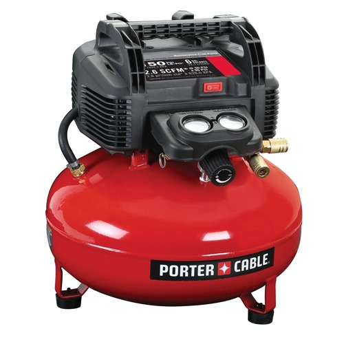  | Porter-Cable C2002-ECOM 0.8 HP 6 Gallon Oil-Free Pancake Air Compressor image number 0