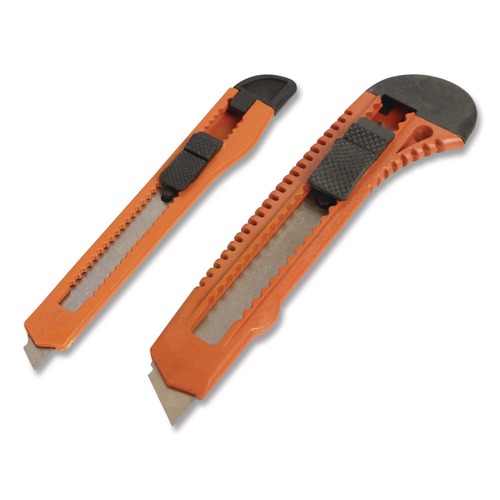 Knives | Great Neck 2SBK 9 mm/18 mm Knife Snap-Off Utility Knife Set - Orange/Black image number 0