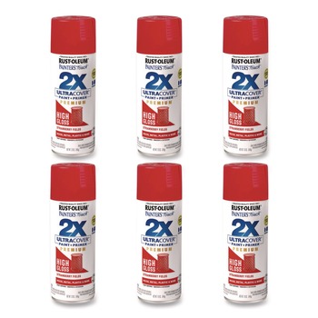 Rust-Oleum Painter's Touch 2X Ultra Cover Spray Paint, High Gloss Strawberry Fields, 12 oz Aerosol Can, 6/Carton - 331180