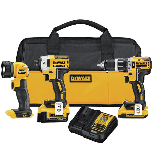 Combo Kits | Dewalt DCK387D1M1 20V MAX XR Compact 3-Tool Combo Kit image number 0