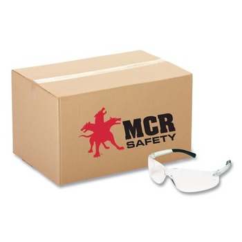 MCR Safety BearKat Wraparound Safety Glasses - Black Frame/Clear Lens (12/Box) - BK110