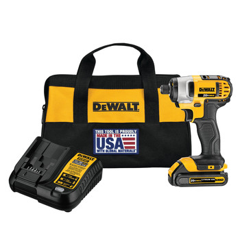 Dewalt 20V MAX Brushed Lithium Ion 1 4 in. Cordless Impact Driver Kit 1.5 Ah DCF885C1 CPO DeWALT