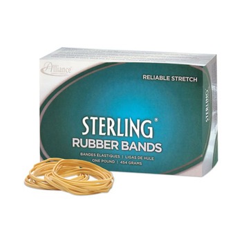 Alliance 24325 1 lbs. Box Size 32 0.03 in. Gauge Sterling Rubber Bands - Crepe (1-Box)