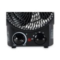Portable Heaters | Alera ALEHEFF10B 1500 Watts 8.25 in. x 4.37 in. x 9.5 in. Heater Fan - Black image number 2