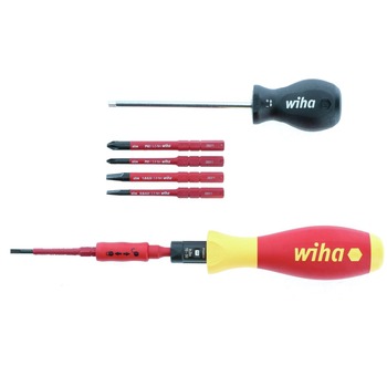 PRODUCTS | Wiha Tools (8-Piece) Insulated TorqueVario-S (10-50 in-lbs.) and SlimLine Blade Set - 28791